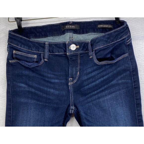 Guess Power Skinny Jeans Women’s Size 28 Blue Low Rise Stretch Denim Casual - Picture 10 of 16